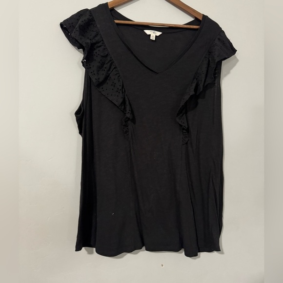 Terra & sky - Black ruffle Cap sleeves - Picture 4 of 6